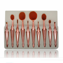 10PCS New Arrival Golf Shape Oval 3D Mermaid Makeup Brush Set